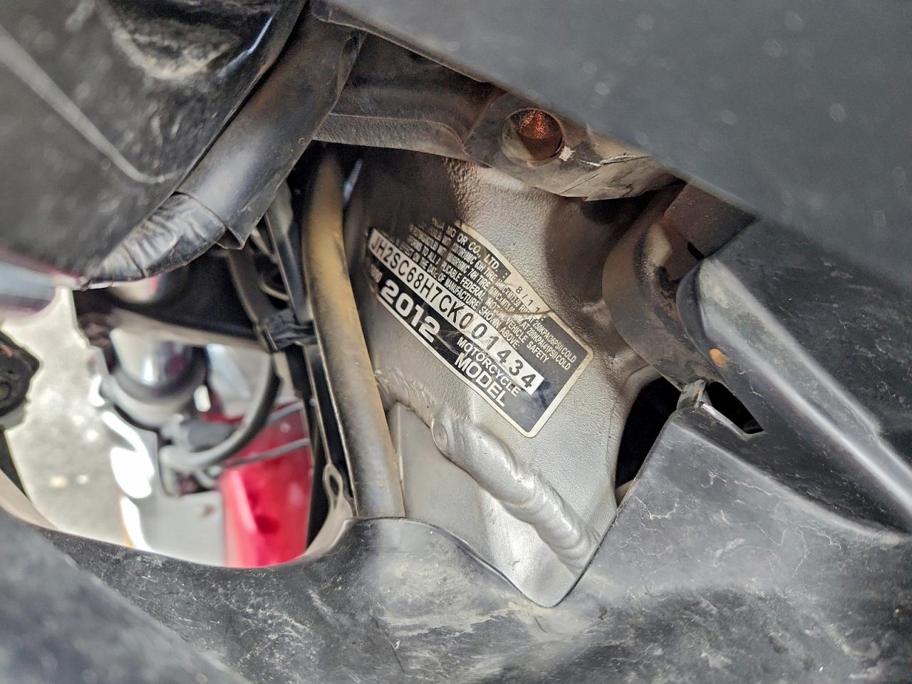 2012 Honda Gl1800 VIN: JH2SC68H7CK001434 Lot: 94092855