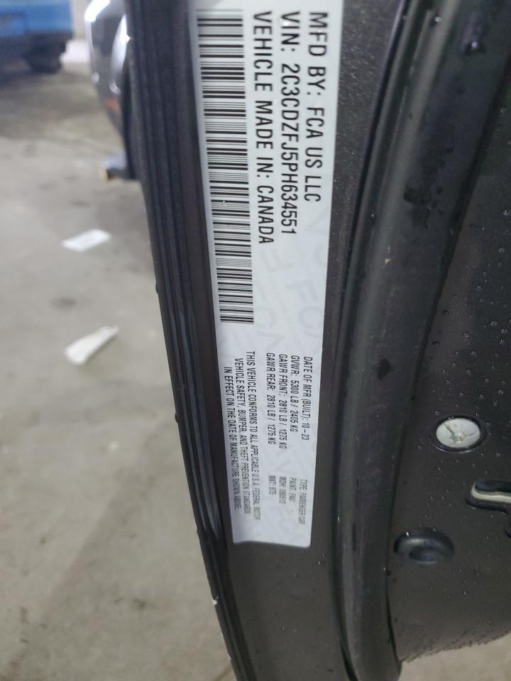 2023 Dodge Challenger R/T Scat Pack VIN: 2C3CDZFJ5PH634551 Lot: 92480445