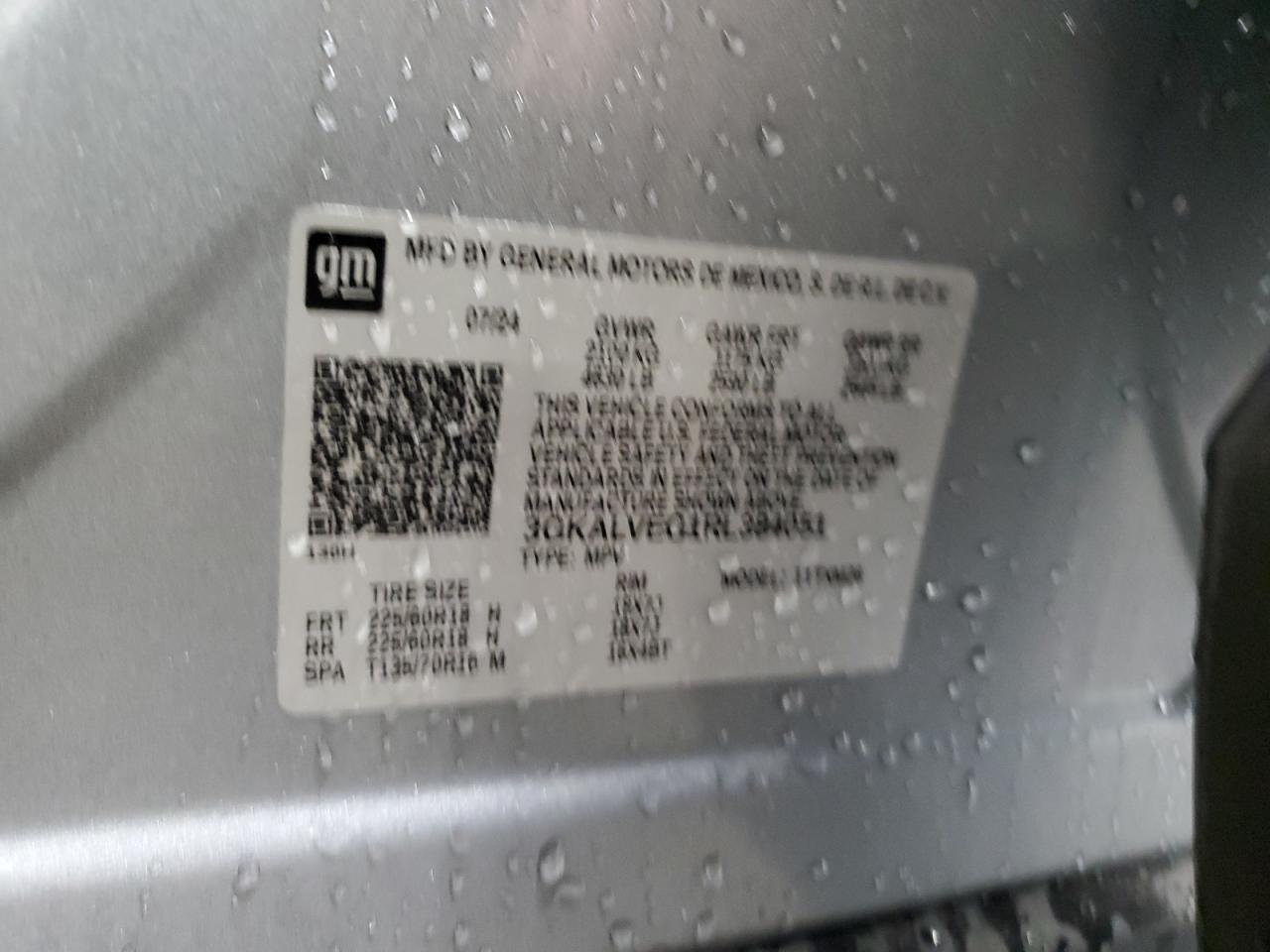 2024 GMC Terrain Slt VIN: 3GKALVEG1RL384051 Lot: 91834765