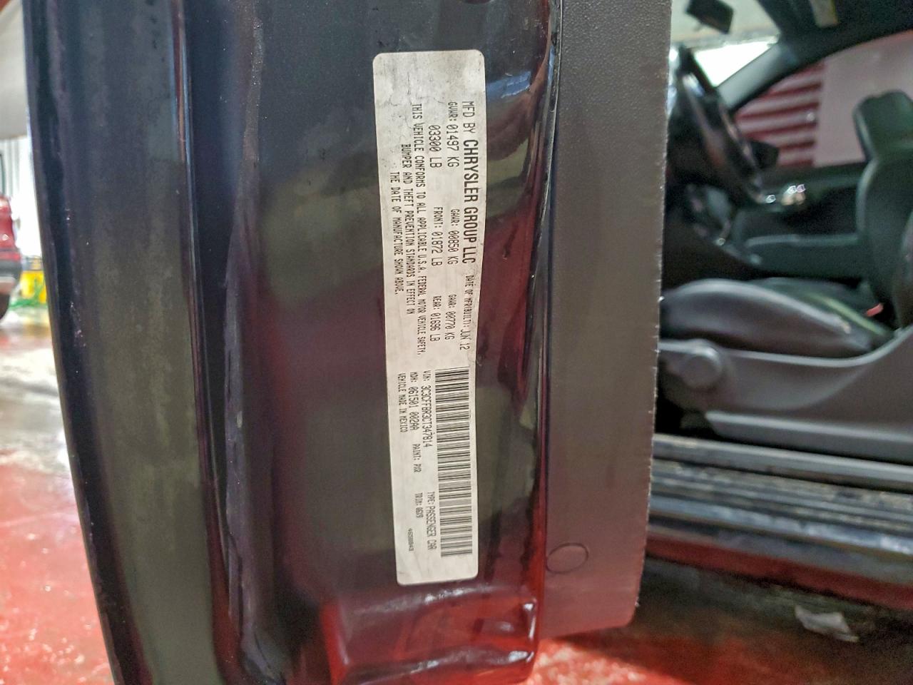 2012 Fiat 500 Sport VIN: 3C3CFFBR3CT347814 Lot: 94584075