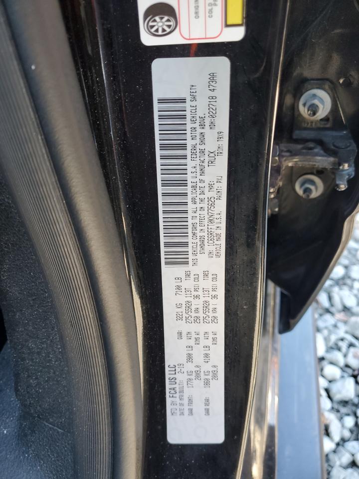 2019 Ram 1500 Big Horn/Lone Star VIN: 1C6SRFFT0KN775625 Lot: 92088565