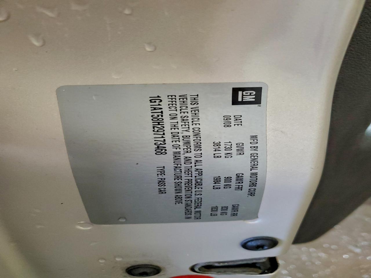 2009 Chevrolet Cobalt Lt VIN: 1G1AT58H297173468 Lot: 94713545