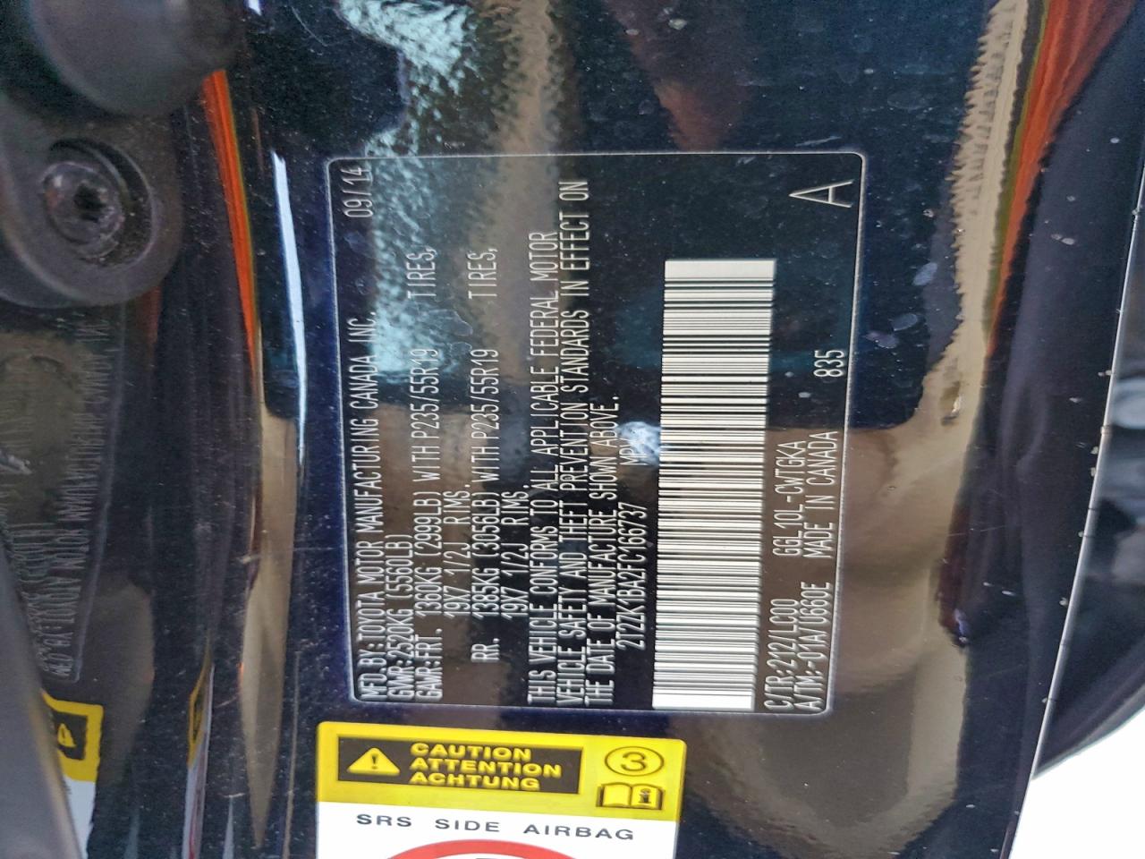 2015 Lexus Rx 350 VIN: 2T2ZK1BA2FC166737 Lot: 91625585