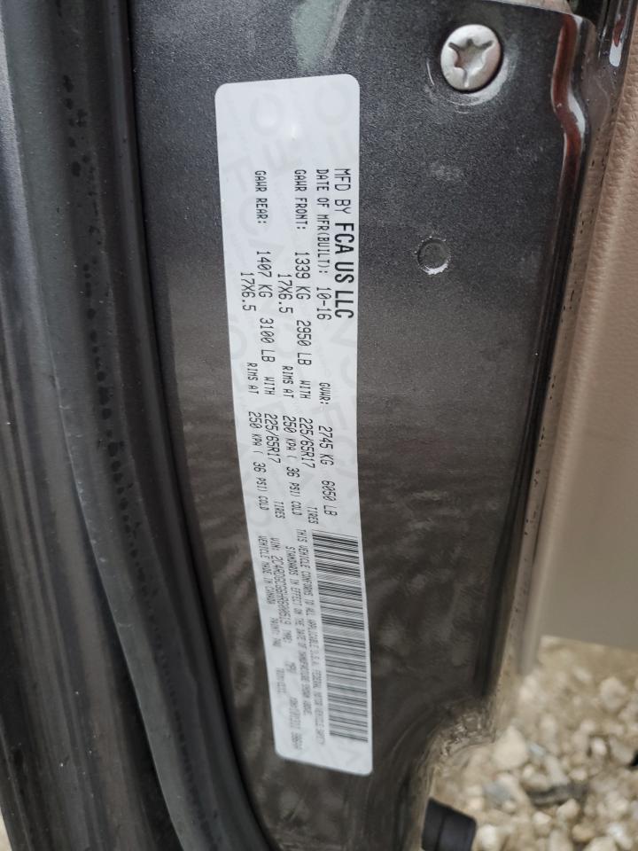 2017 Dodge Grand Caravan Sxt VIN: 2C4RDGCG6HR600519 Lot: 92169855