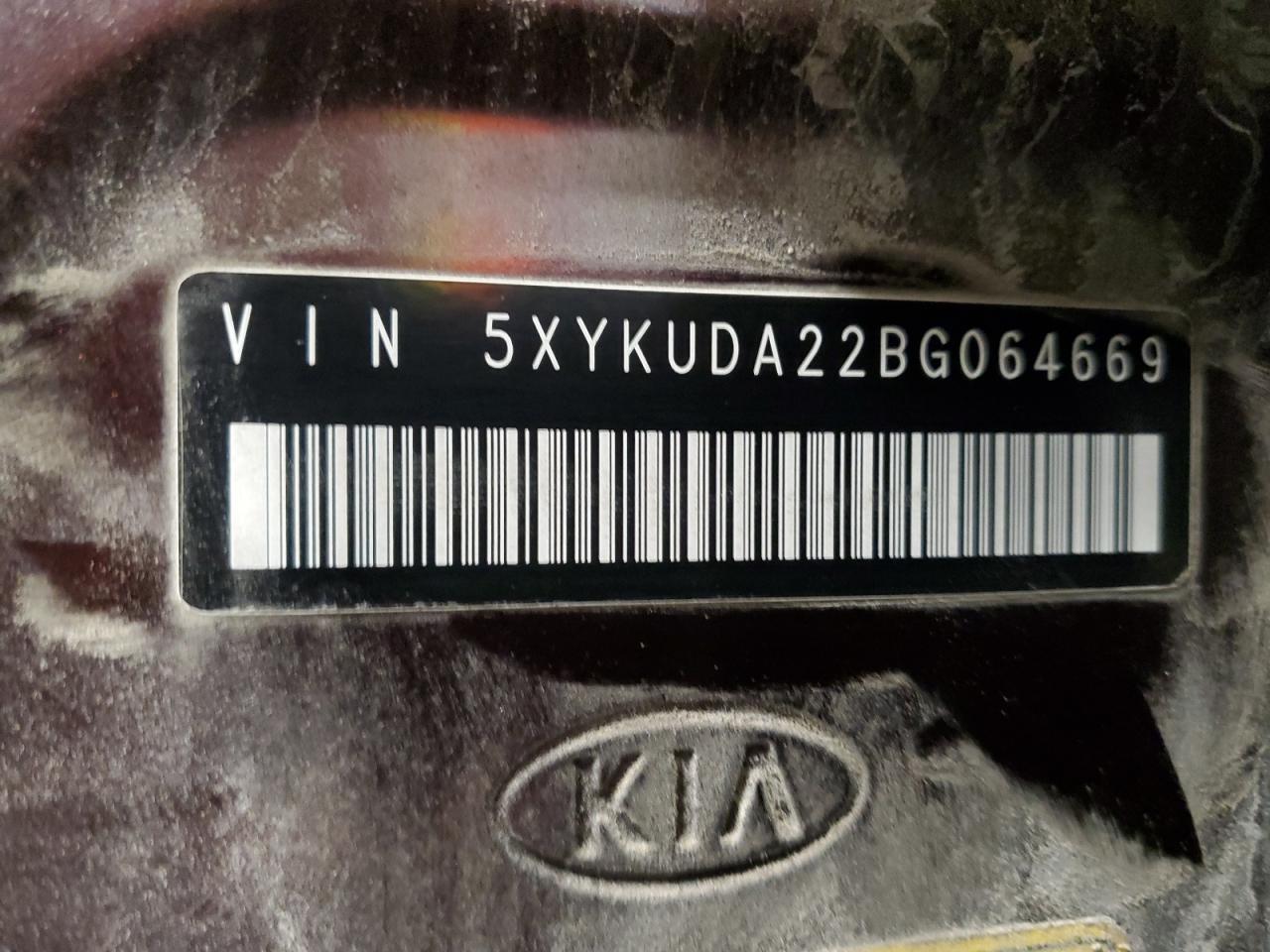 2011 Kia Sorento Ex VIN: 5XYKUDA22BG064669 Lot: 93183785