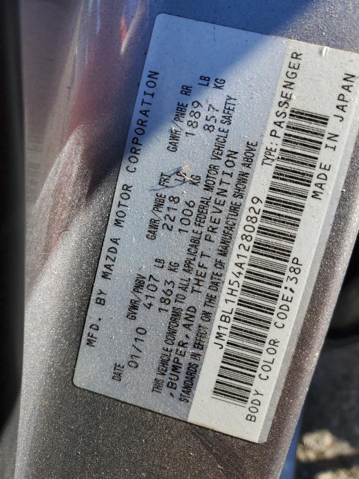 2010 Mazda 3 S VIN: JM1BL1H54A1280829 Lot: 92114205