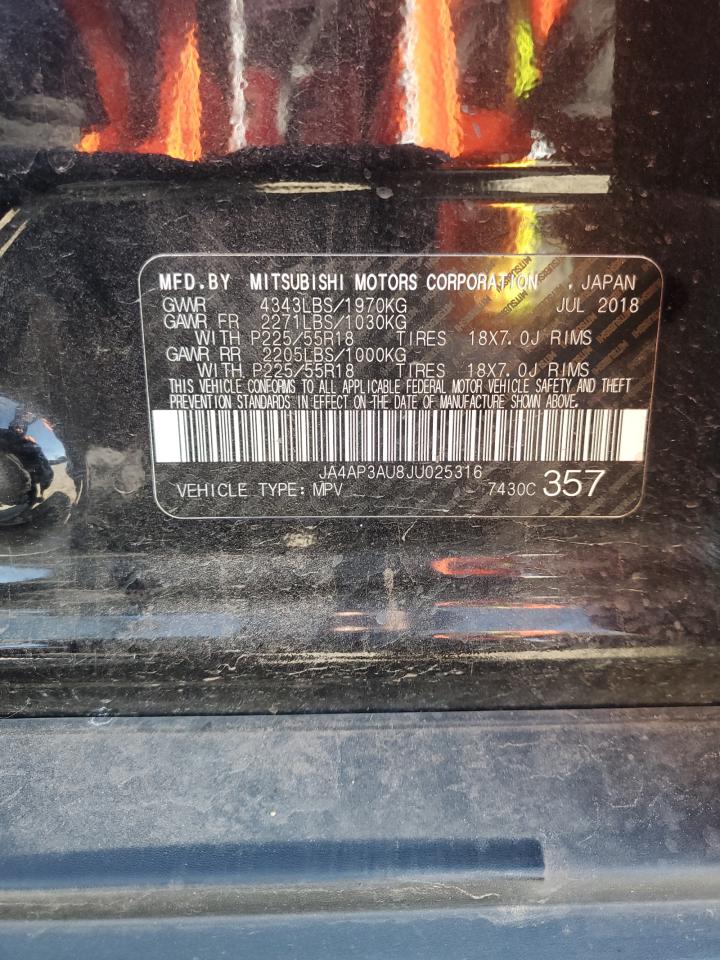 2018 Mitsubishi Outlander Sport Es VIN: JA4AP3AU8JU025316 Lot: 91741985