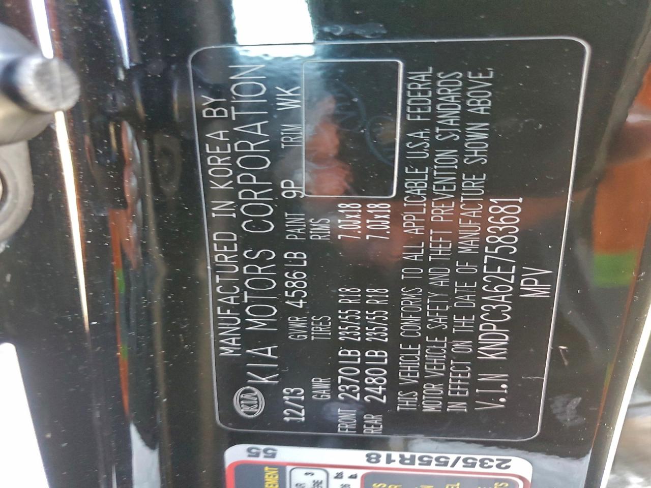 2014 Kia Sportage Sx VIN: KNDPC3A62E7583681 Lot: 94308935