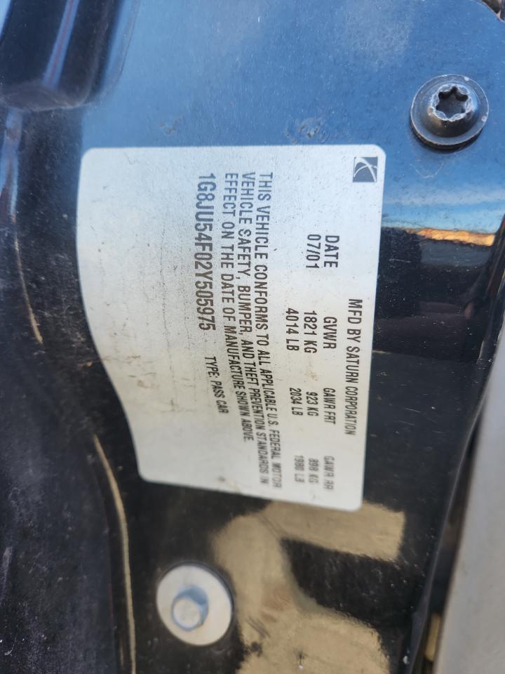 2002 Saturn L200 VIN: 1G8JU54F02Y505975 Lot: 91442345