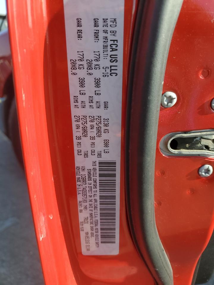 2016 Ram 1500 Slt VIN: 1C6RR7LT4GS357103 Lot: 91870535