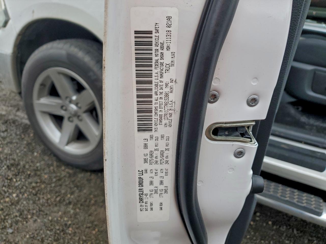 2010 Dodge Ram 1500 VIN: 1D7RV1CT7AS153801 Lot: 94268295