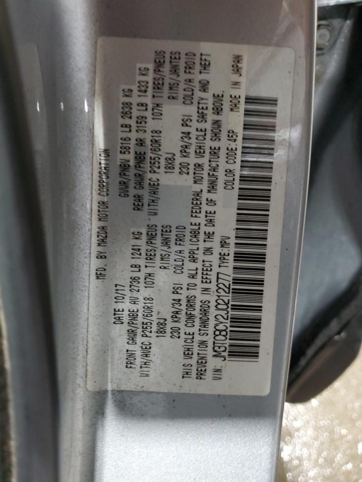 2018 Mazda Cx-9 Touring VIN: JM3TCBCY2J0212277 Lot: 92351045