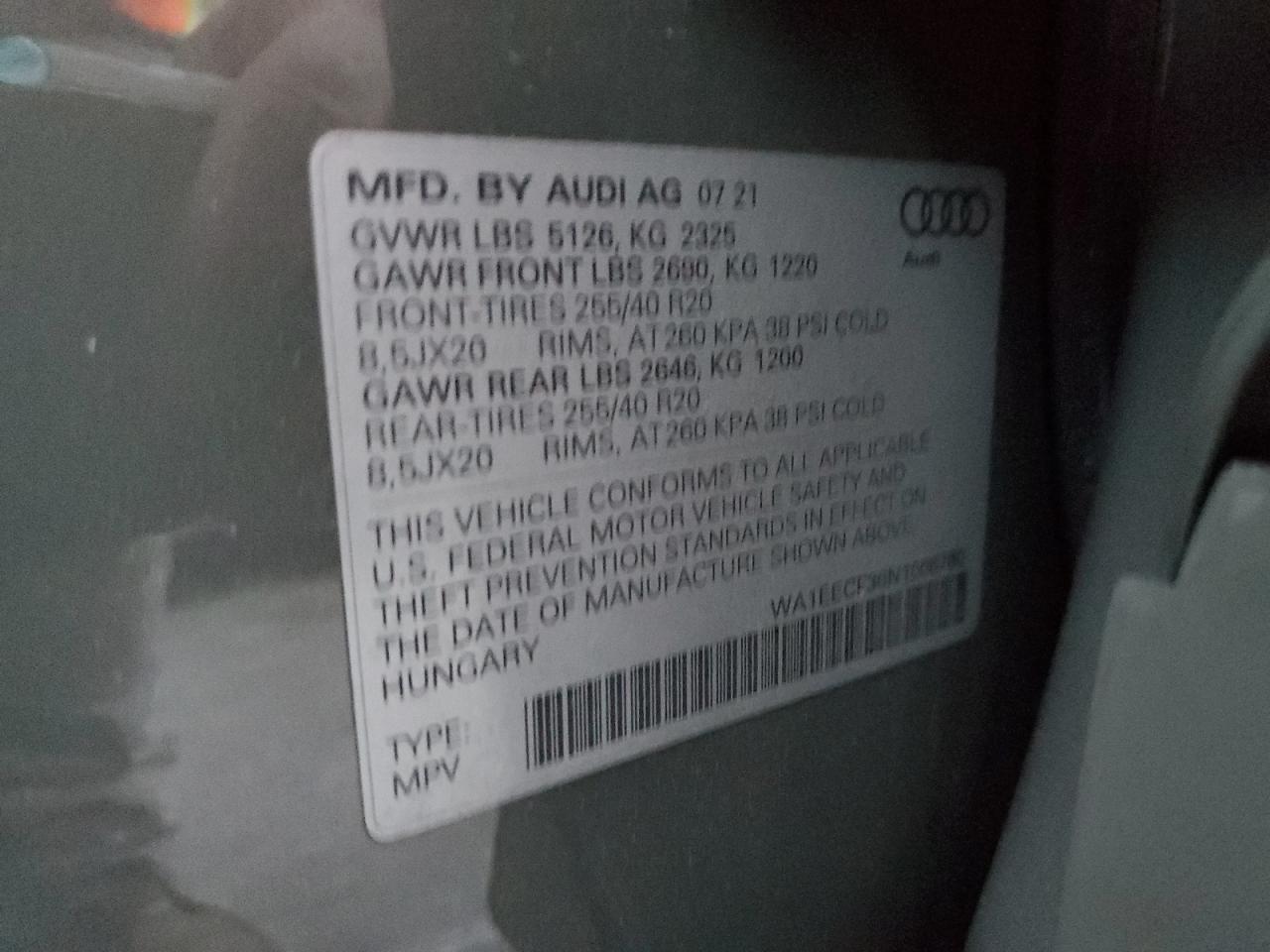 2022 Audi Q3 Premium Plus S Line 45 VIN: WA1EECF36N1006780 Lot: 92504415