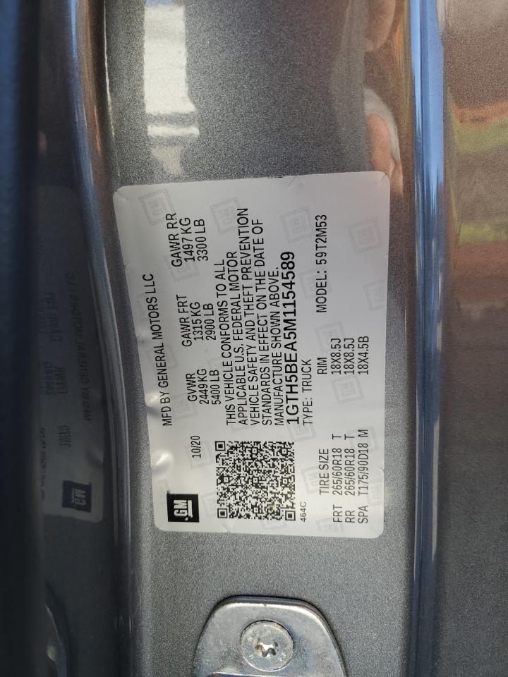 2021 GMC Canyon Elevation VIN: 1GTH5BEA5M1154589 Lot: 93110365