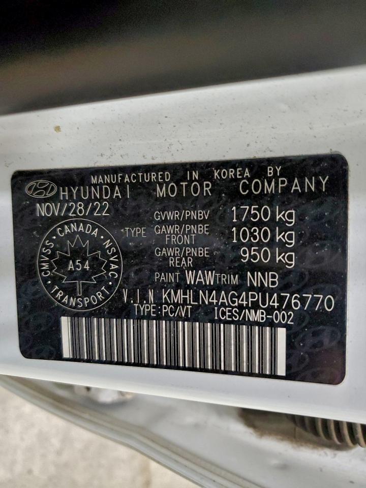 2023 Hyundai Elantra Sel VIN: KMHLN4AG4PU476770 Lot: 94790275