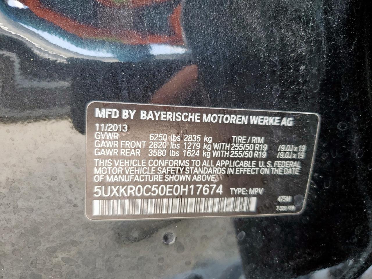 2014 BMW X5 xDrive35I VIN: 5UXKR0C50E0H17674 Lot: 92742505