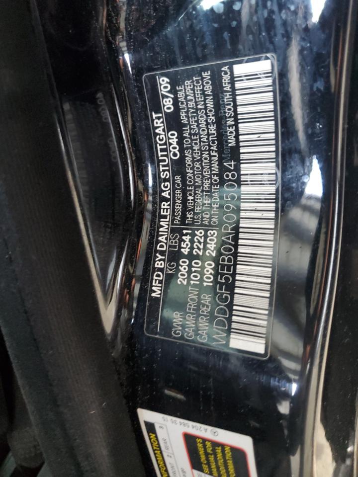 2010 Mercedes-Benz C 300 VIN: WDDGF5EB0AR095084 Lot: 93837775