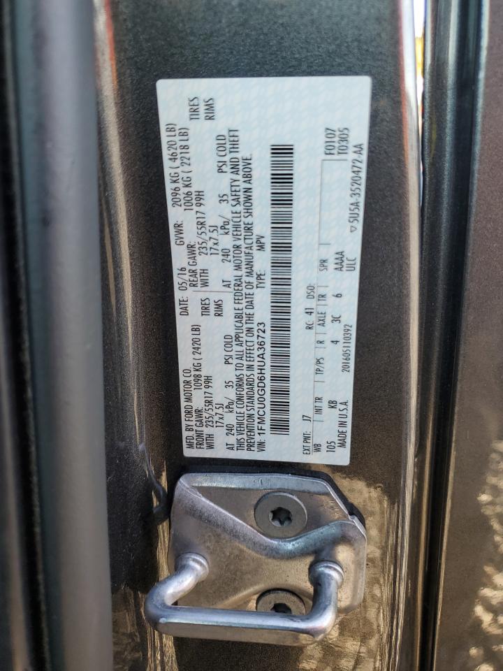 2017 Ford Escape Se VIN: 1FMCU0GD6HUA36723 Lot: 91022185