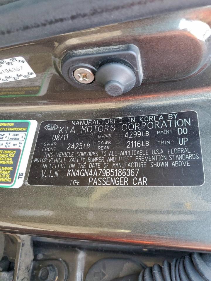 2011 Kia Optima Ex VIN: KNAGN4A79B5186367 Lot: 94061335
