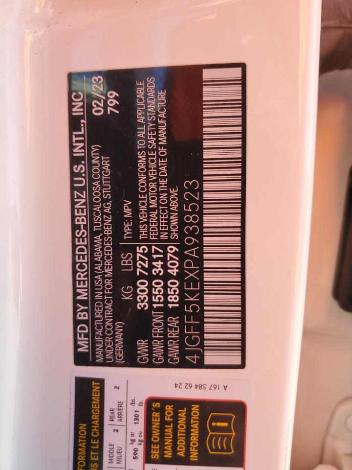 2023 Mercedes-Benz Gls 450 4Matic VIN: 4JGFF5KEXPA938523 Lot: 91644235