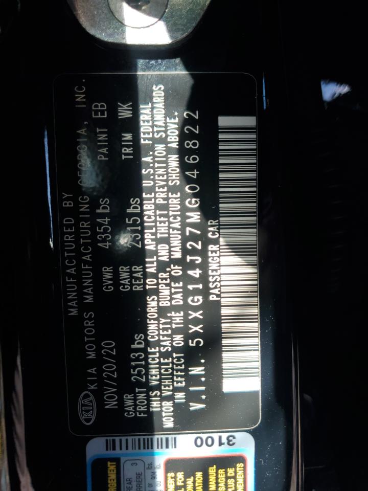 2021 Kia K5 Lxs VIN: 5XXG14J27MG046822 Lot: 93358695