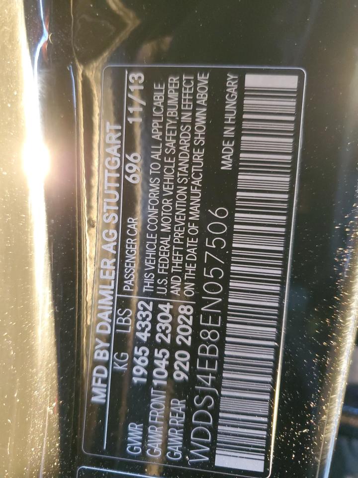 2014 Mercedes-Benz Cla 250 VIN: WDDSJ4EB8EN057506 Lot: 92280695