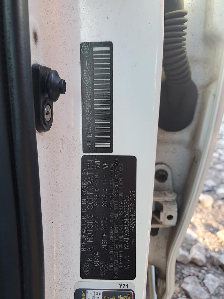 2014 Kia Forte Ex VIN: KNAFX5A85E5206252 Lot: 92831335