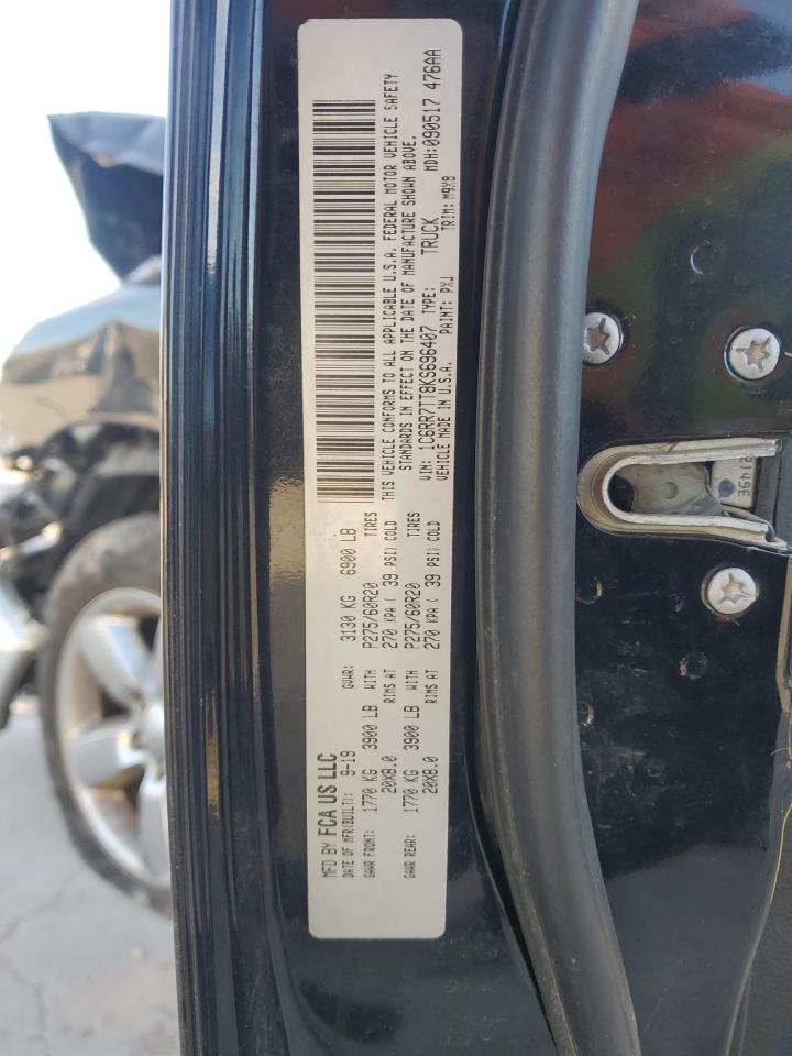 2019 Ram 1500 Classic Slt VIN: 1C6RR7TT8KS696407 Lot: 92134455