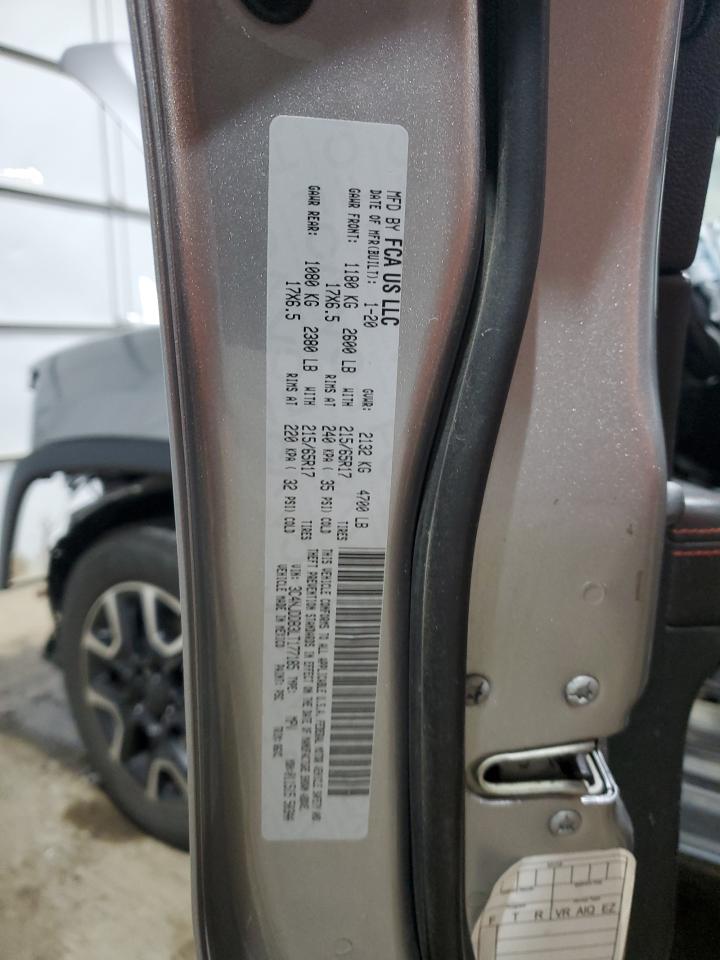 2020 Jeep Compass Trailhawk VIN: 3C4NJDDB3LT177185 Lot: 92395085