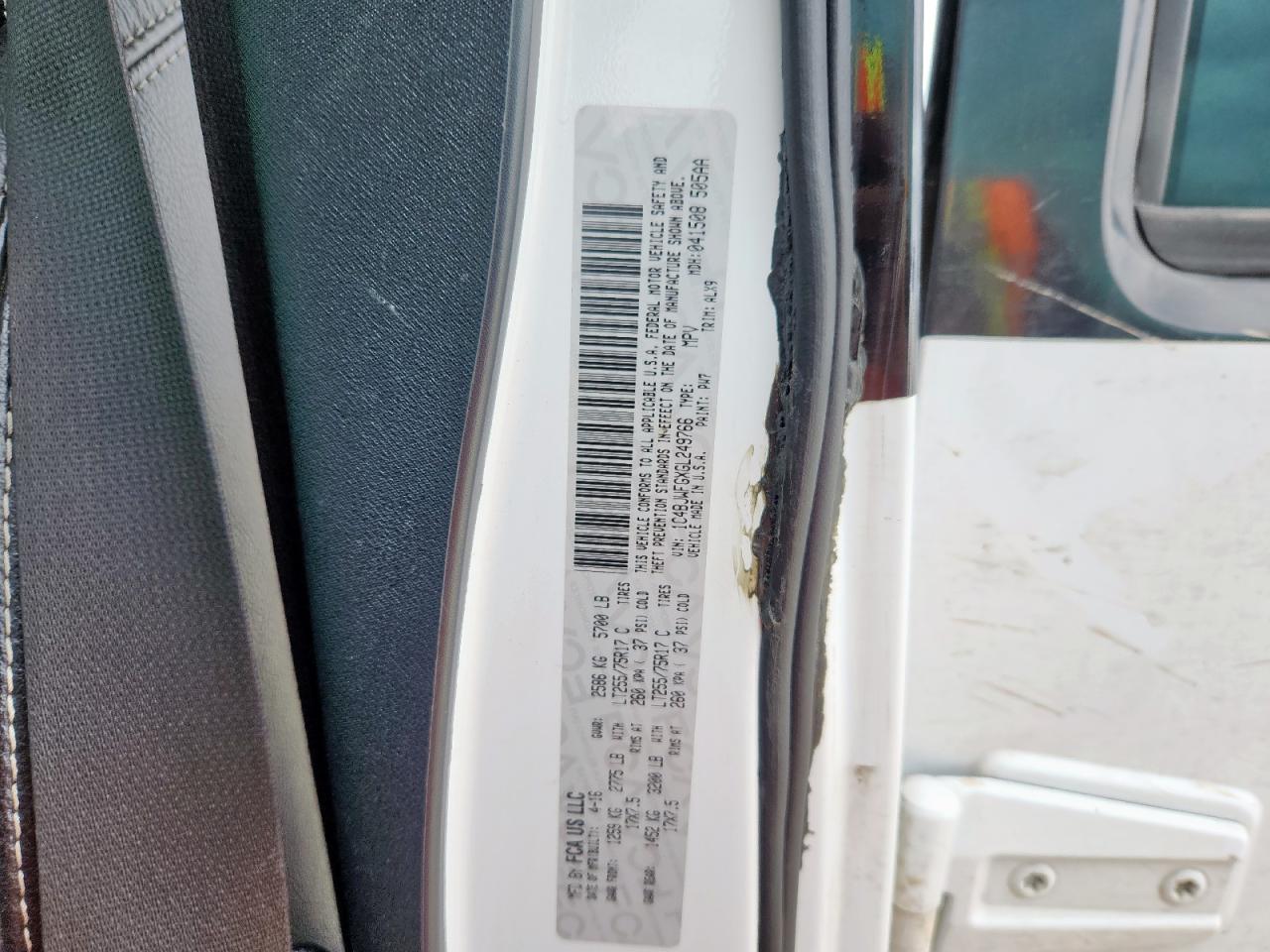 2016 Jeep Wrangler Unlimited Rubicon VIN: 1C4BJWFGXGL249766 Lot: 93240185