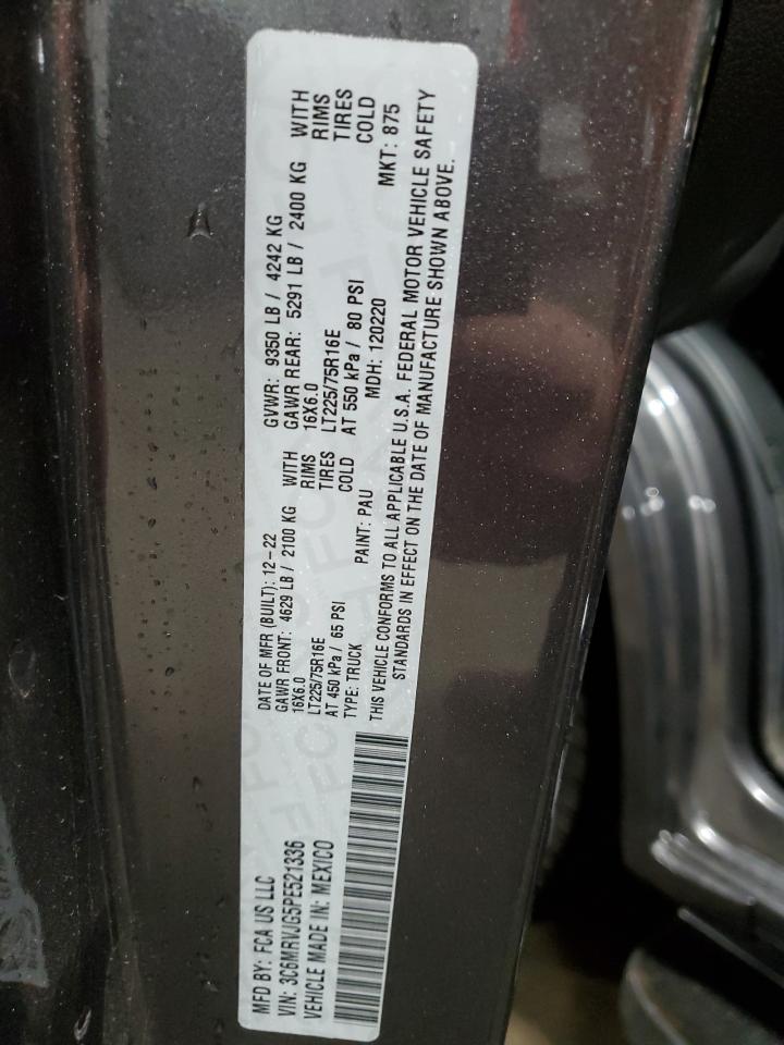 2023 Ram Promaster Cargo Van VIN: 3C6MRVJG5PE521336 Lot: 92408415