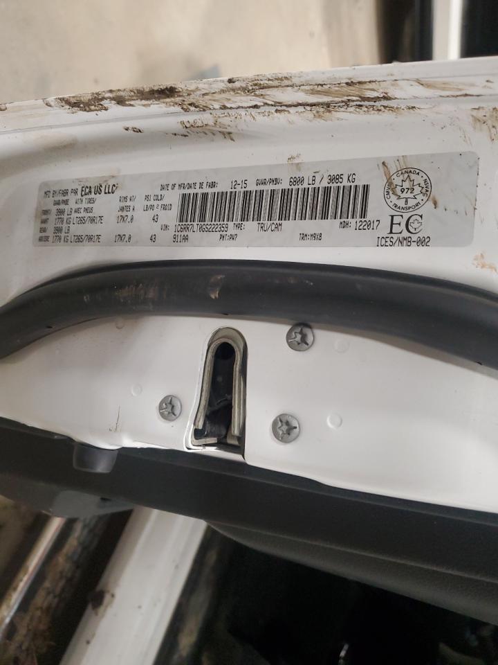 2016 Ram 1500 Slt VIN: 1C6RR7LT0GS222359 Lot: 91918575