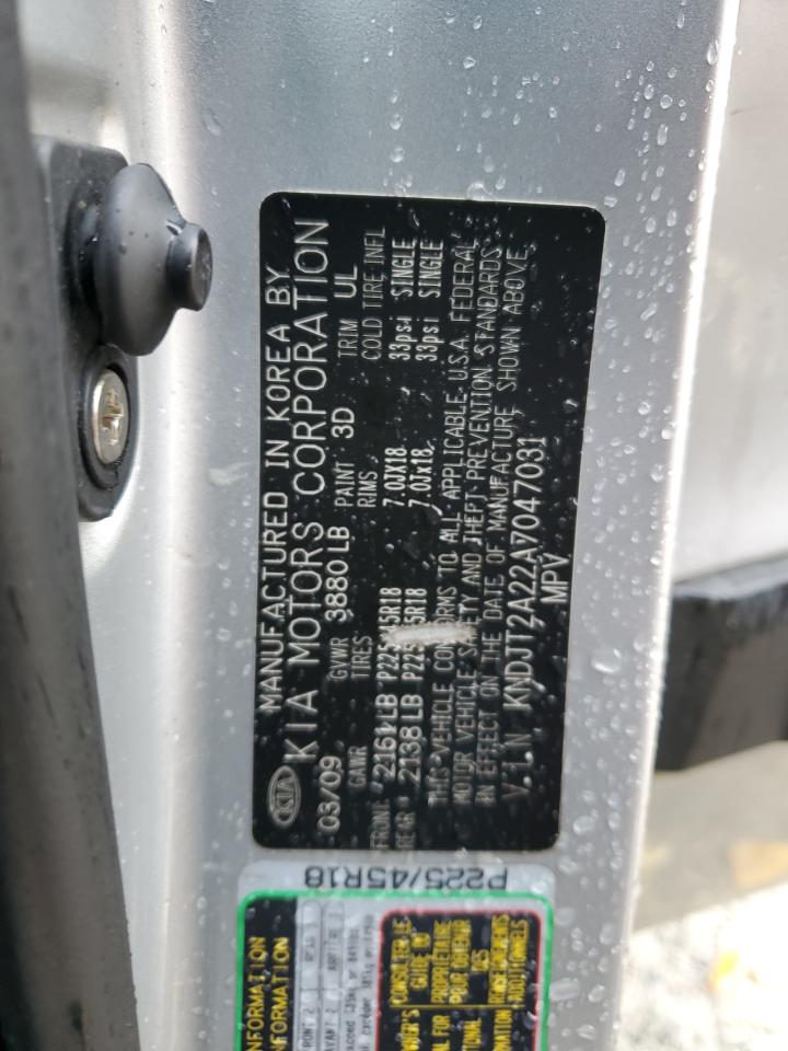 2010 Kia Soul + VIN: KNDJT2A22A7047031 Lot: 90748045