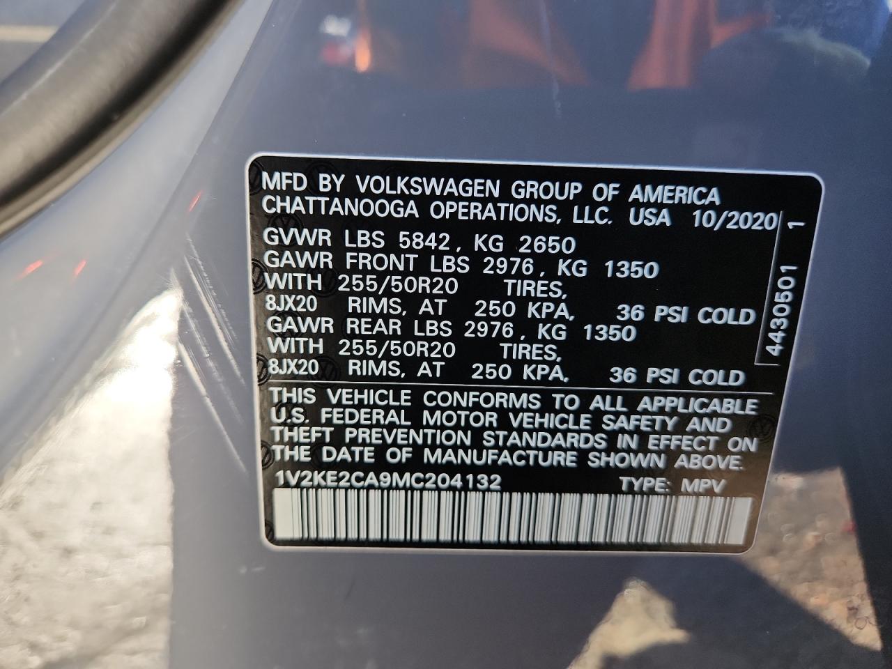 2021 Volkswagen Atlas Cross Sport Se VIN: 1V2KE2CA9MC204132 Lot: 93512665