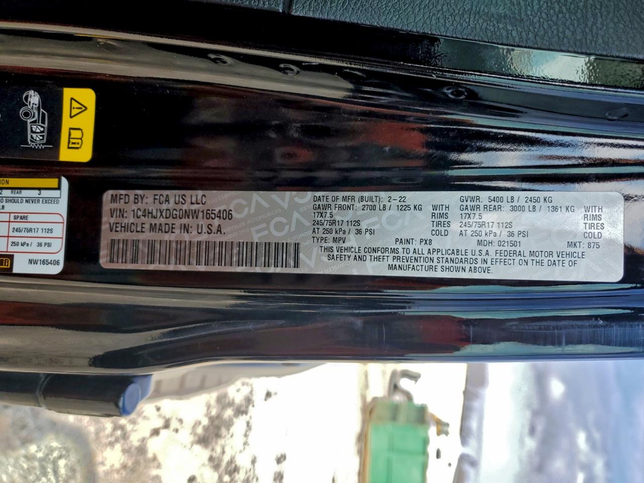 2022 Jeep Wrangler Unlimited Sport VIN: 1C4HJXDG0NW165406 Lot: 93089175