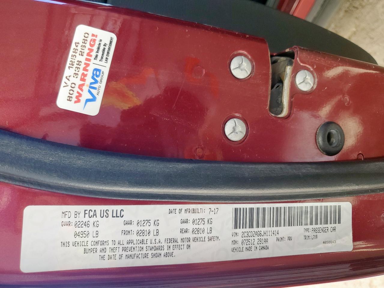 2018 Dodge Challenger Sxt VIN: 2C3CDZAG6JH111414 Lot: 91291585