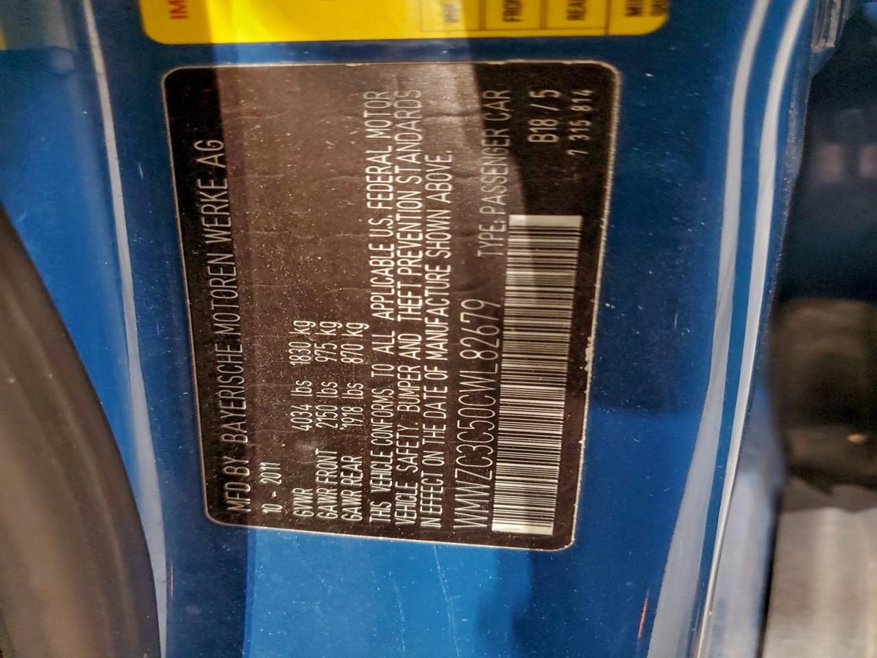 2012 Mini Cooper S Countryman VIN: WMWZC3C50CWL82679 Lot: 93956495