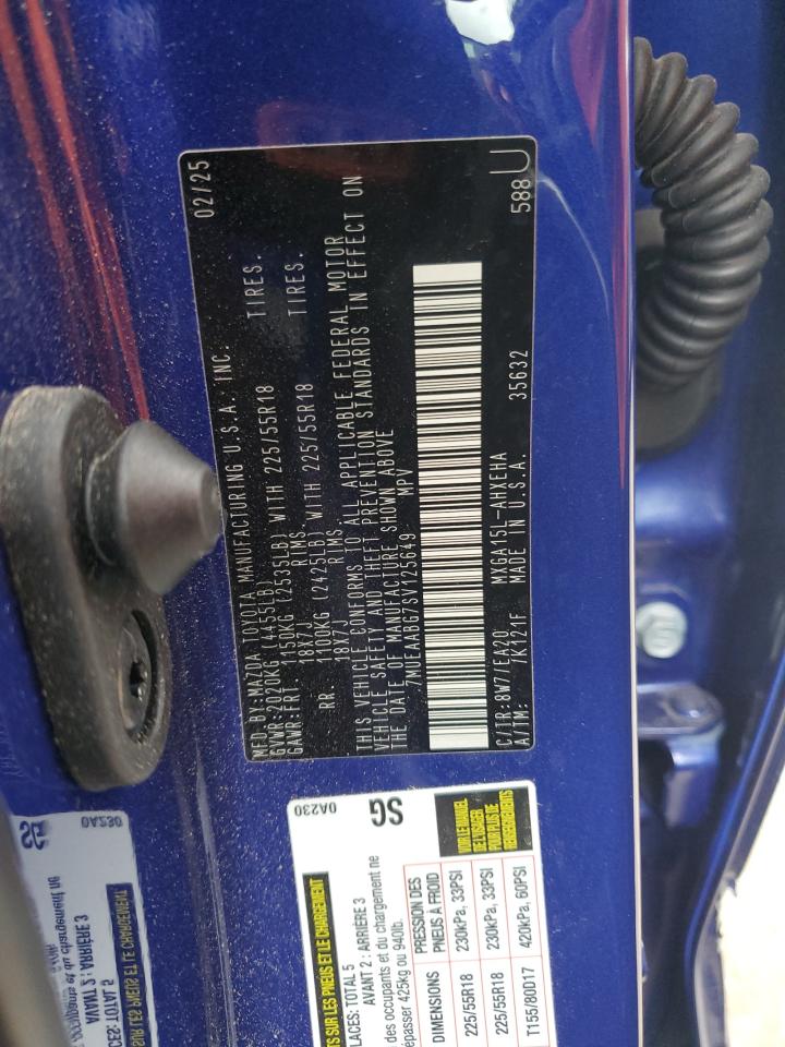 2025 Toyota Corolla Cross Xle VIN: 7MUEAABG7SV125649 Lot: 91457605