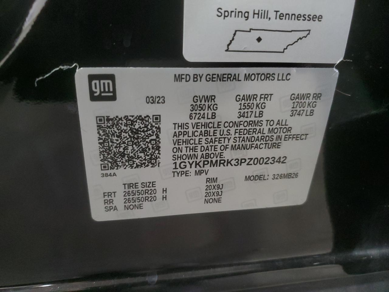 2023 Cadillac Lyriq Luxury VIN: 1GYKPMRK3PZ002342 Lot: 93206115