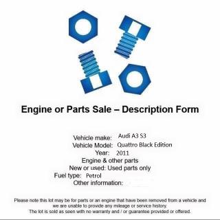 2011 AUDI A3 S3 BLAC