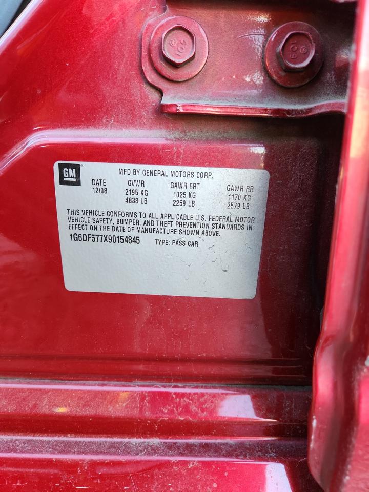 2009 Cadillac Cts VIN: 1G6DF577X90154845 Lot: 90874325