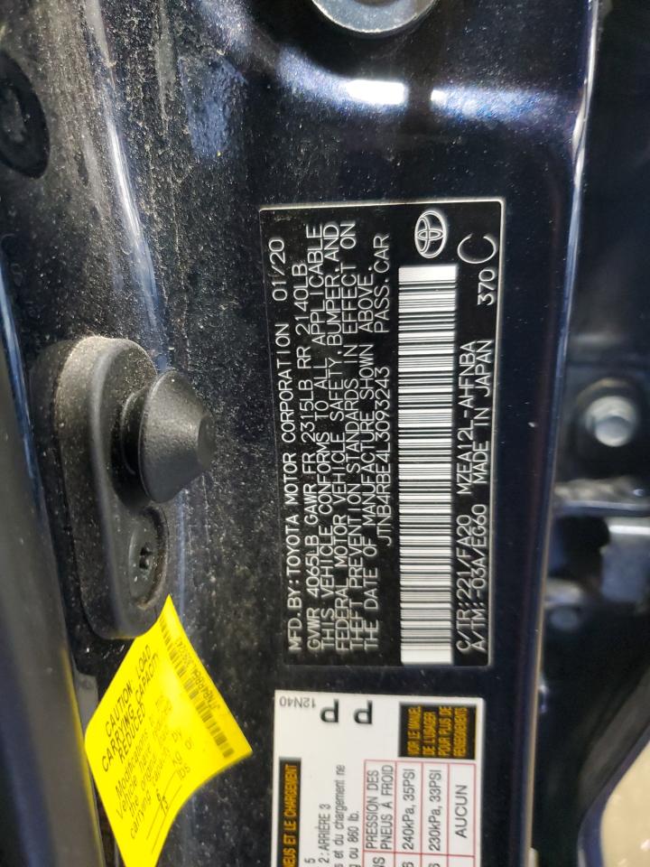 2020 Toyota Corolla Se VIN: JTNB4RBE4L3093243 Lot: 91795155