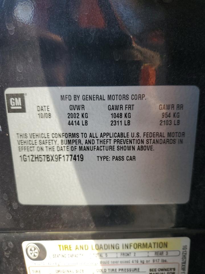 2009 Chevrolet Malibu 1Lt VIN: 1G1ZH57BX9F177419 Lot: 92700875