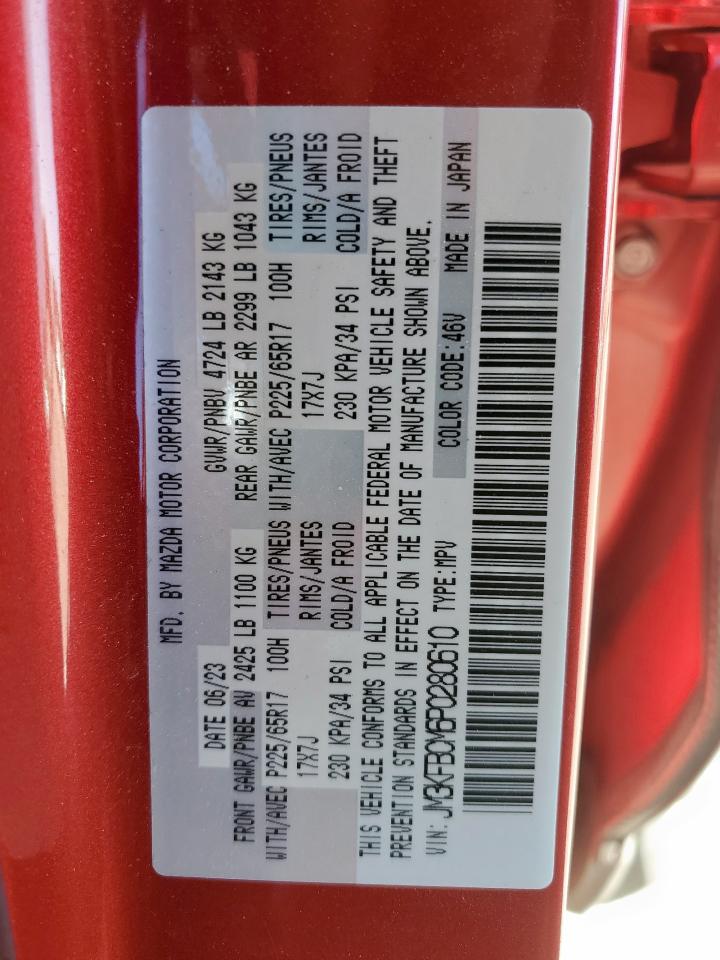 2023 Mazda Cx-5 Preferred VIN: JM3KFBCM6P0280610 Lot: 91920145