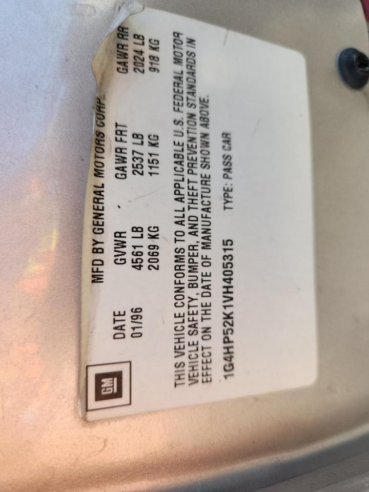 1997 Buick Lesabre Custom VIN: 1G4HP52K1VH405315 Lot: 92731275