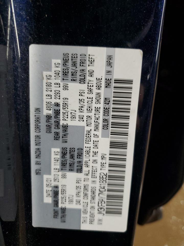 2021 Mazda Cx-5 Grand Touring Reserve VIN: JM3KFBAY7M0418852 Lot: 93827675