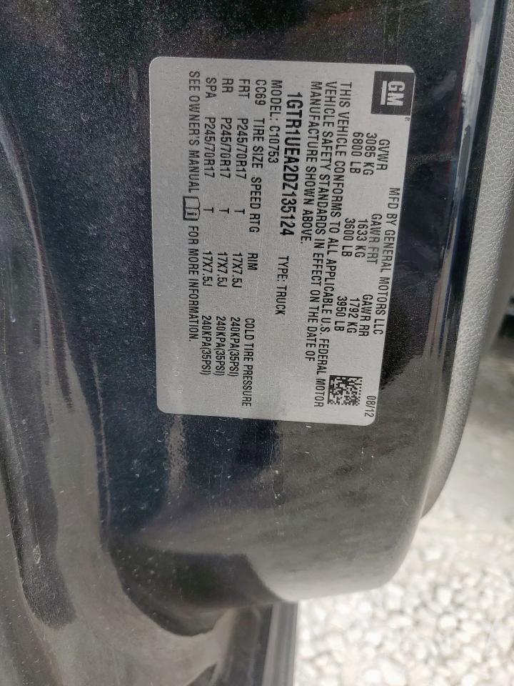 2013 GMC Sierra C1500 Sl VIN: 1GTR1UEA2DZ135124 Lot: 91813145