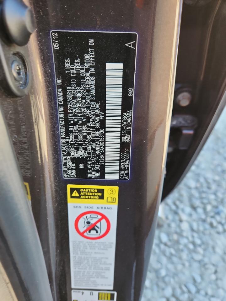 2013 Lexus Rx 350 Base VIN: 2T2BK1BA4DC156130 Lot: 93075795