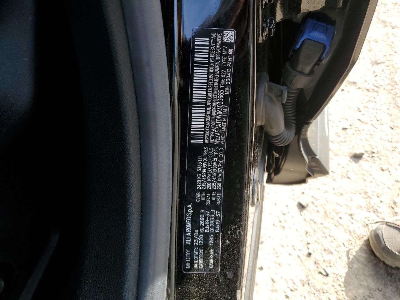 2024 Alfa Romeo Tonale Veloce VIN: ZASPATDW1R3033665 Lot: 92054995