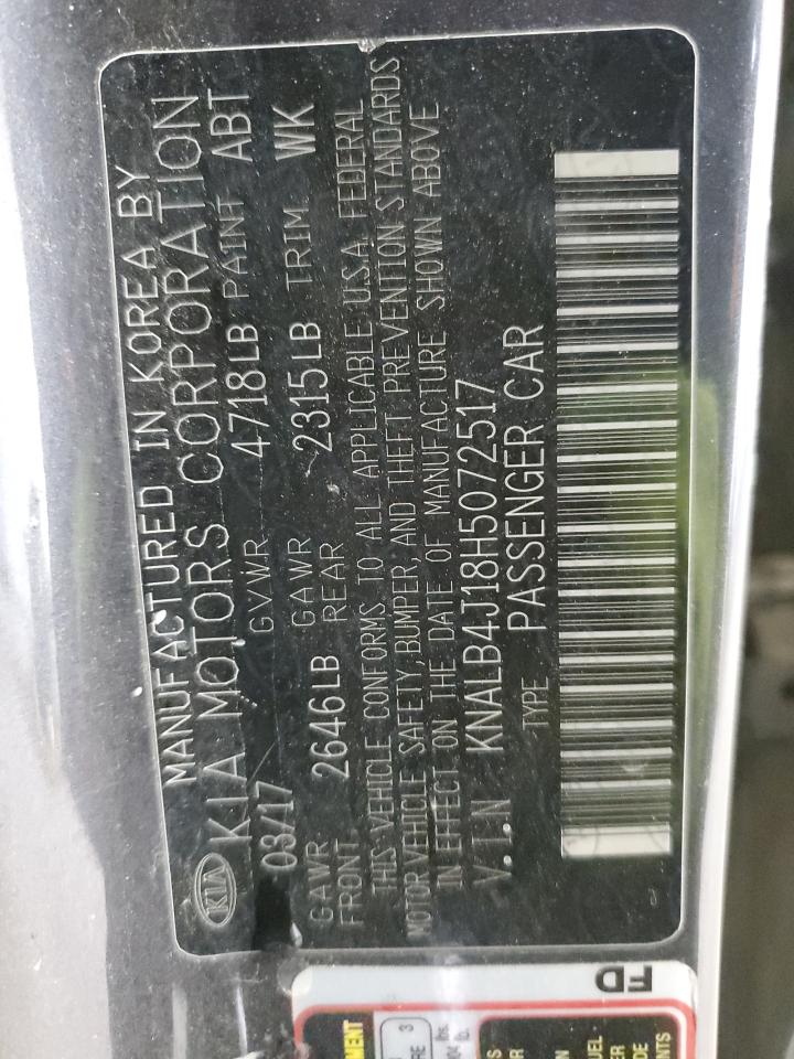 2017 Kia Cadenza Premium VIN: KNALB4J18H5072517 Lot: 91978615